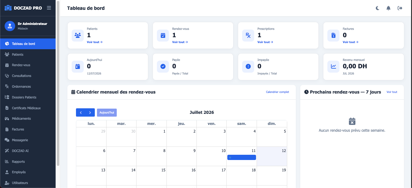 DOCZAD PRO Dashboard