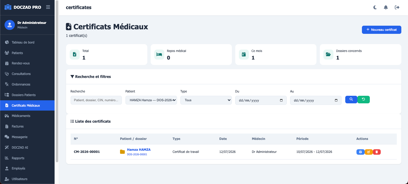 DOCZAD PRO — Facturation